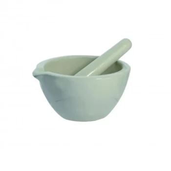 PORCELIN MORTER AND PESTLE